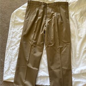 George Men's Tan Pleated Chinos